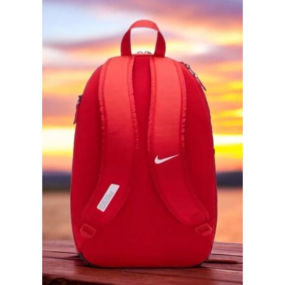 Nike Academy Sports Team Backpack Red Baseball Soccer Football School Bag New - Picture 3 of 14